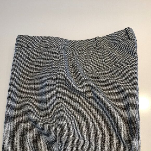 Hugo Boss Tulea3 Straight Leg Classic Check Trousers in Black & White Size 6 - Picture 5 of 11